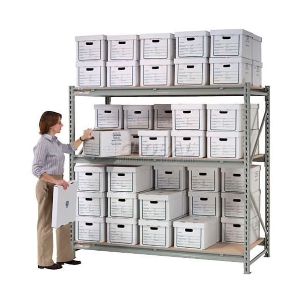 Global Industrial Record Storage Rack Starter 60inW x 36inD x 72inH 613130 - main